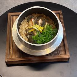 昆布〆真鯛柚子香味　釜めし
