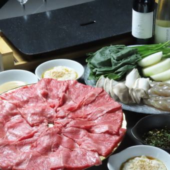 [Recommended for parties, girls' nights, and dates] Kagoshima Prefecture black pork grilled shabu-shabu course
