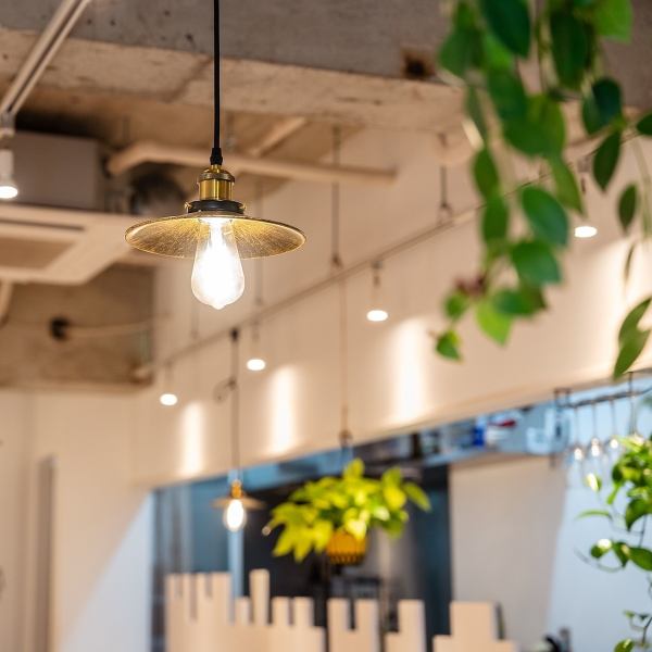 A natural space away from the crowds where you can relax in a calm atmosphere.Contemporary art by popular artists also creates an adult space.The bright greenery and shaded light bulbs that stand out against the white walls will give you a sense of the gentle, calming passage of time.Please relax and enjoy your stay.