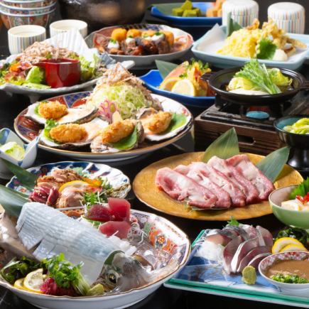 【玄海亭 6,000円コース・飲み放題時間無制限付き】⇒活いか/和牛すきやき小鍋など