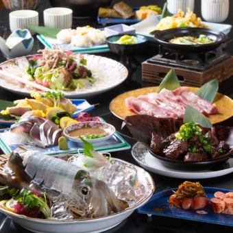 【忘年会 7,000円コース・飲み放題時間無制限付き】⇒冬の博多玄界灘は大漁◇地魚三昧