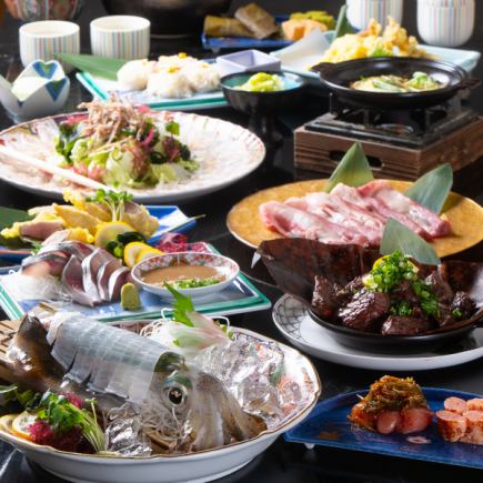 【忘年会 7,000円コース・飲み放題時間無制限付き】⇒冬の博多玄界灘は大漁◇地魚三昧