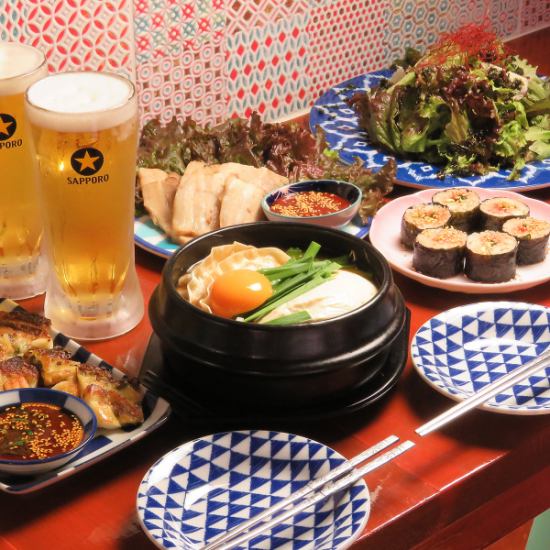 可以在站西享用從韓國直接進口的食材和清酒的餐廳♪