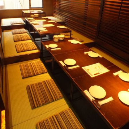 20名迄収容可能な掘りごたつ席でゆったりと宴会を楽しめます♪