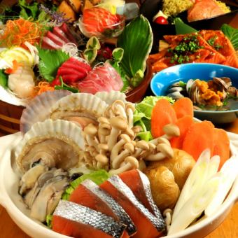 【10月より！】石狩鍋or明太もつ鍋or黒毛牛すき焼orしゃぶしゃぶ！生ビール付き飲み放題5000円