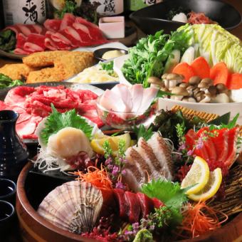 　石狩鍋or明太もつ鍋or黒毛牛すき焼orしゃぶしゃぶ！生ビール付き飲み放題5000円