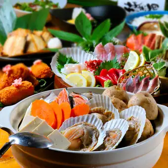 　石狩鍋or明太もつ鍋or黒毛牛すき焼orしゃぶしゃぶ！生ビール付き飲み放題5000円