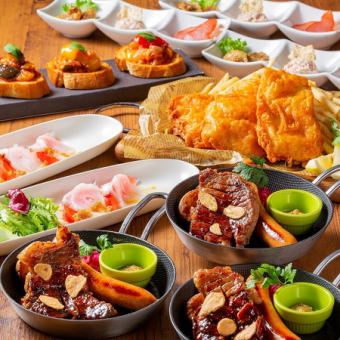 [All-you-can-drink almost all drinks including 8 types of draft beer] 7 dishes, mainly tonteki [Best course] 7,500 yen