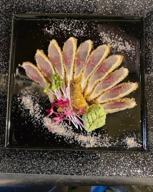 "Rising in popularity" Rare horse mackerel with raw wasabi