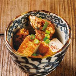 牛すじと唐揚げポン酢