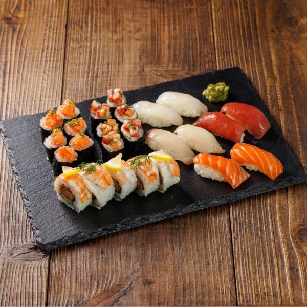 にぎわい盛り（ちょぼ巻き・錦ロール・京にぎり鮨）