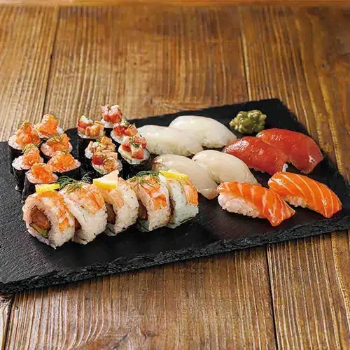 にぎわい盛り（ちょぼ巻き・錦ロール・京にぎり鮨）