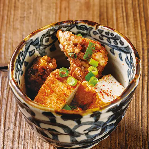 牛すじと唐揚げポン酢