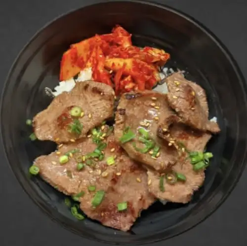 Beef tongue rice bowl
