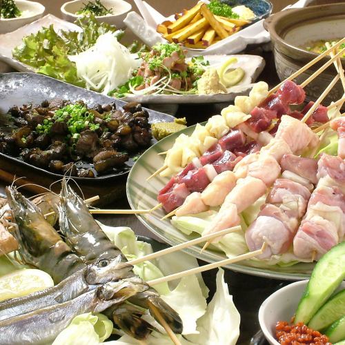 All-you-can-drink Yakitori 5 types course ¥4000