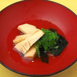 国産竹の子と新ワカメの若竹煮