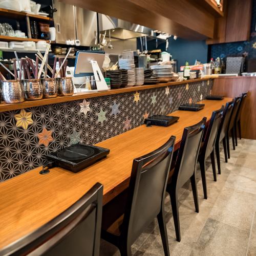 カウンター席で至福の時間