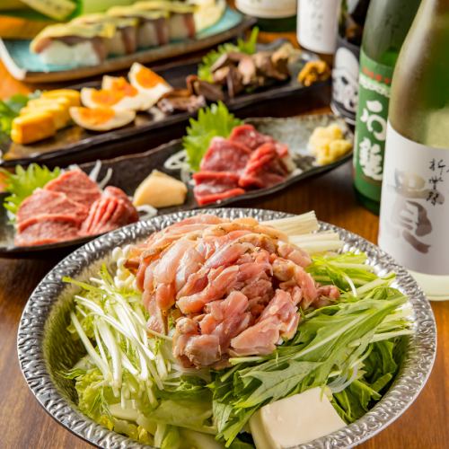 がんばり家4大名物堪能コース6000円(税込) で贅沢な一夜を！