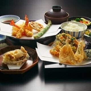 あわびの天ぷら入り！特選天ぷらコースC