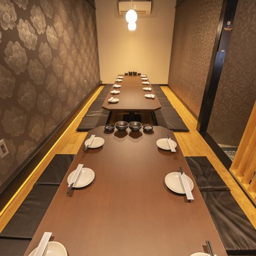 人数に合わせた半個室