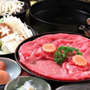 스키야키 코스 3400 엔 (세금 별도)