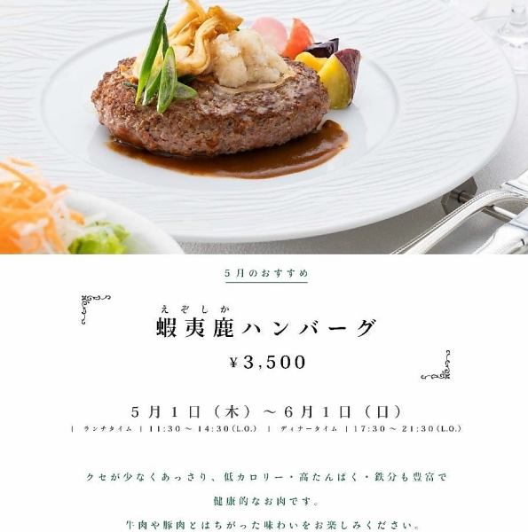 [2025.5/01 (Thu) ~ 6/1 (Sun)] May's recommendation "Ezo deer hamburger steak"