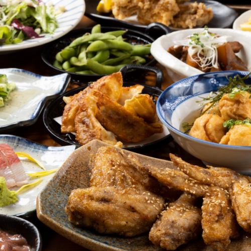 [All-you-can-eat and drink course] Our famous chicken wings are also included! Great value all-you-can-eat and drink course! 2 hours all-you-can-drink 7 dishes for 3,000 yen