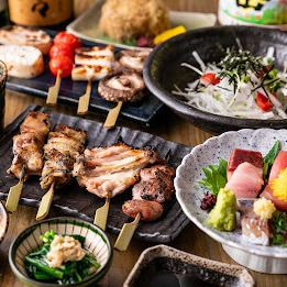 "Seasonal Aya Course" 5,000 yen <10 dishes> 2 people ~ OK / Enjoy carefully selected skewers, seasonal tempura, and obanzai♪