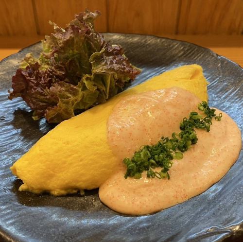 [Tsumandego Tamago (a brand of egg from Itoshima that you can pick up the yolk)] Omelette (Mentaiko mayonnaise sauce)