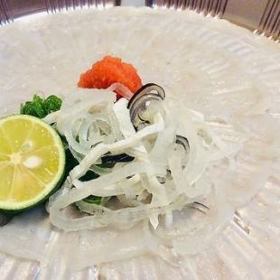 【外带菜单】河豚生鱼片 4,540日元（含税）