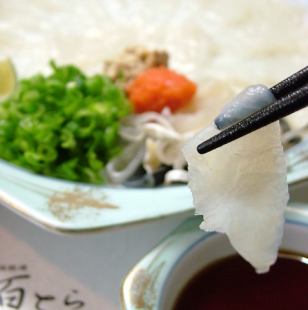 [Fugu course + fried fugu + grilled fugu + grilled fugu milt] 8 dishes total 8,250 yen (tax included)