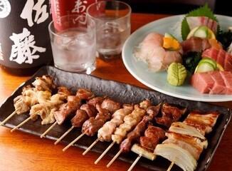 【全7品2時間飲み放題付】お刺身と串焼き「發」人気の逸品メニューが勢ぞろいの定番コース！