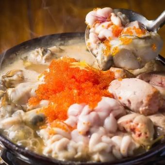 ■生付き3時間飲み放題【漁コース】特選！海鮮だし鍋や鮮魚の舟盛り5点など《全9品》5500円