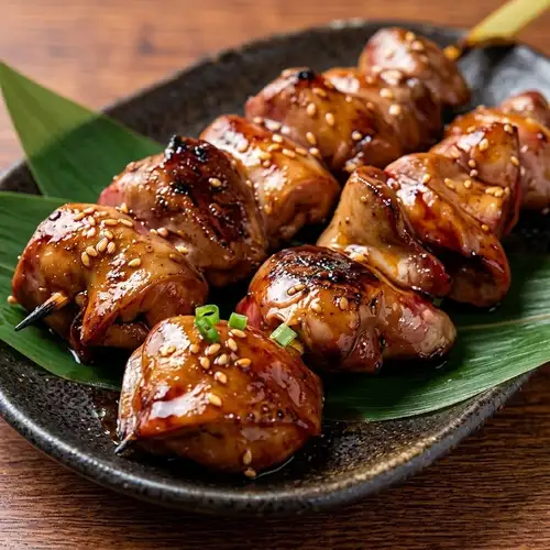 地鶏レバー葱塩叩き
