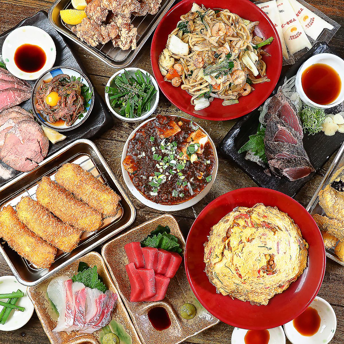 平日食べ飲み放題3,980円(税込)100種食べ放題♪堂山食堂1押し！