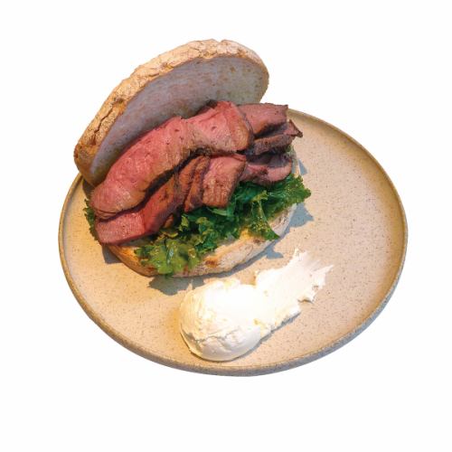 Double roast beef sandwich
