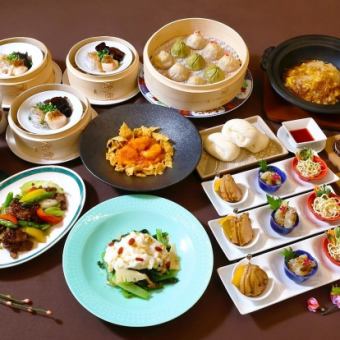 ●＊琥珀コース＊●〈飲み放題付〉3月1日～5月31 京鼎樓名物 「フカヒレ餡かけ炒飯」など全8品