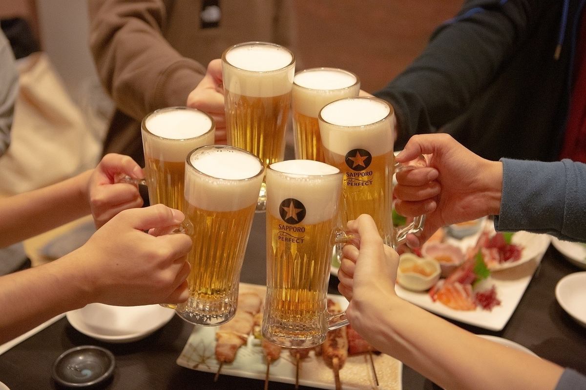 生ビールも飲めちゃう90分飲み放題はクーポン利用で980円(税抜)