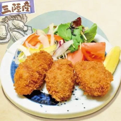 Large fried oysters from Sanriku (3 pieces)