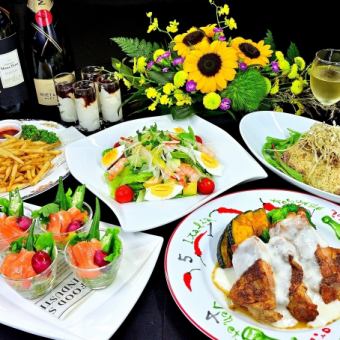[Arthur Course] Western-style course of Chaliapin cheese chicken, private room for 3 hours + 6 dishes