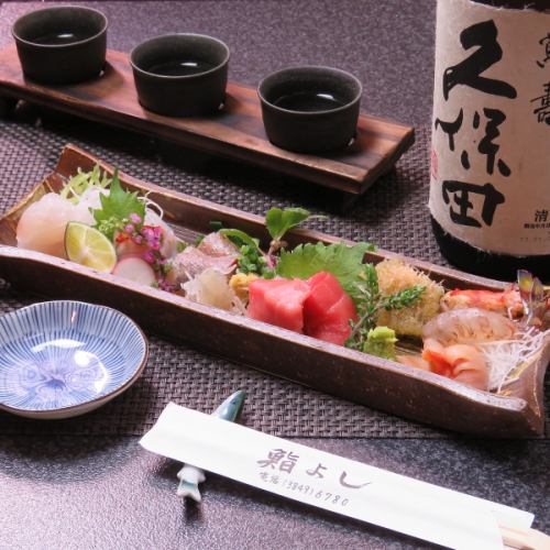 Delicious sake and seasonal ingredients