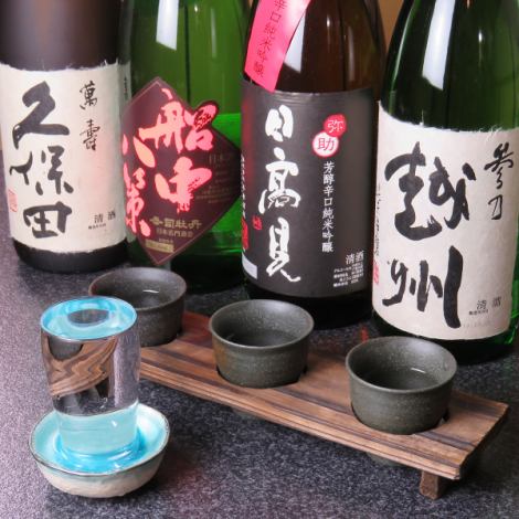 We always have local sake selected by the owner.