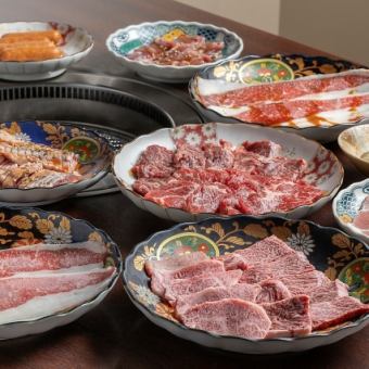 A５和牛食べ放題コース４５００円（税込）※当日でも予約可能　予約をすれば並ばずに入れます♪