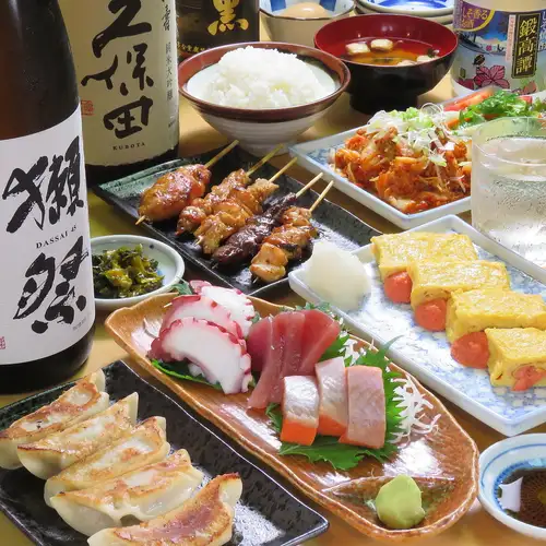 【2h飲み放題付き宴会コース】鮮魚の刺身3種,しまほっけ,串焼きなど全8品4,278円⇒3,278円
