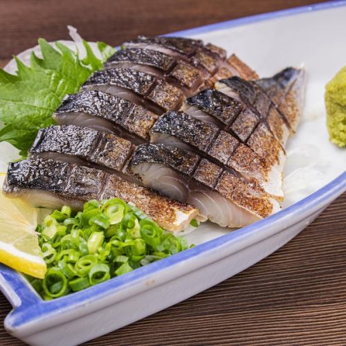 Seared mackerel with big fatty tuna