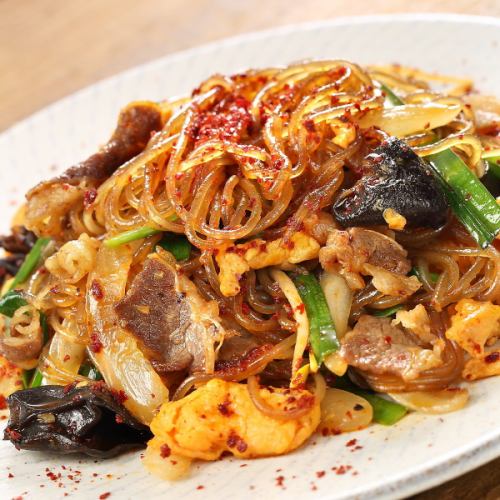 Spicy noodles japchae