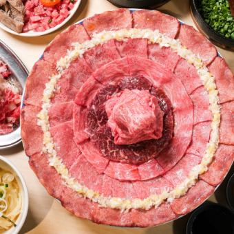 【1日3組限定】たきち極コース「炙りユッケ&刺盛り3種」「〆焼きカレー」を含むコスパ特選コース