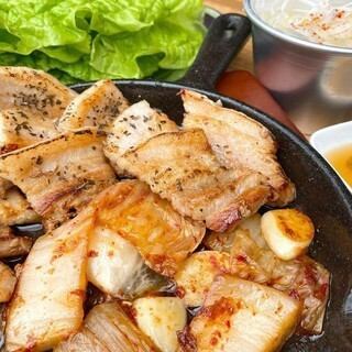[6 dishes + 2 hours all-you-can-drink] Samgyeopsal course <no draft beer>