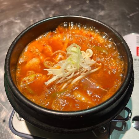 Authentic pork kimchi jjigae
