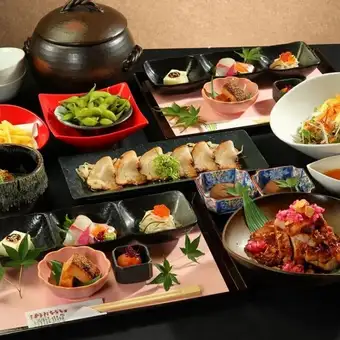 【九月及十月限定优惠】雾岛山脚猪里脊牛排套餐 ◆ 4500日元（含税）【含畅饮】